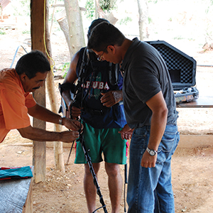 South American miner training